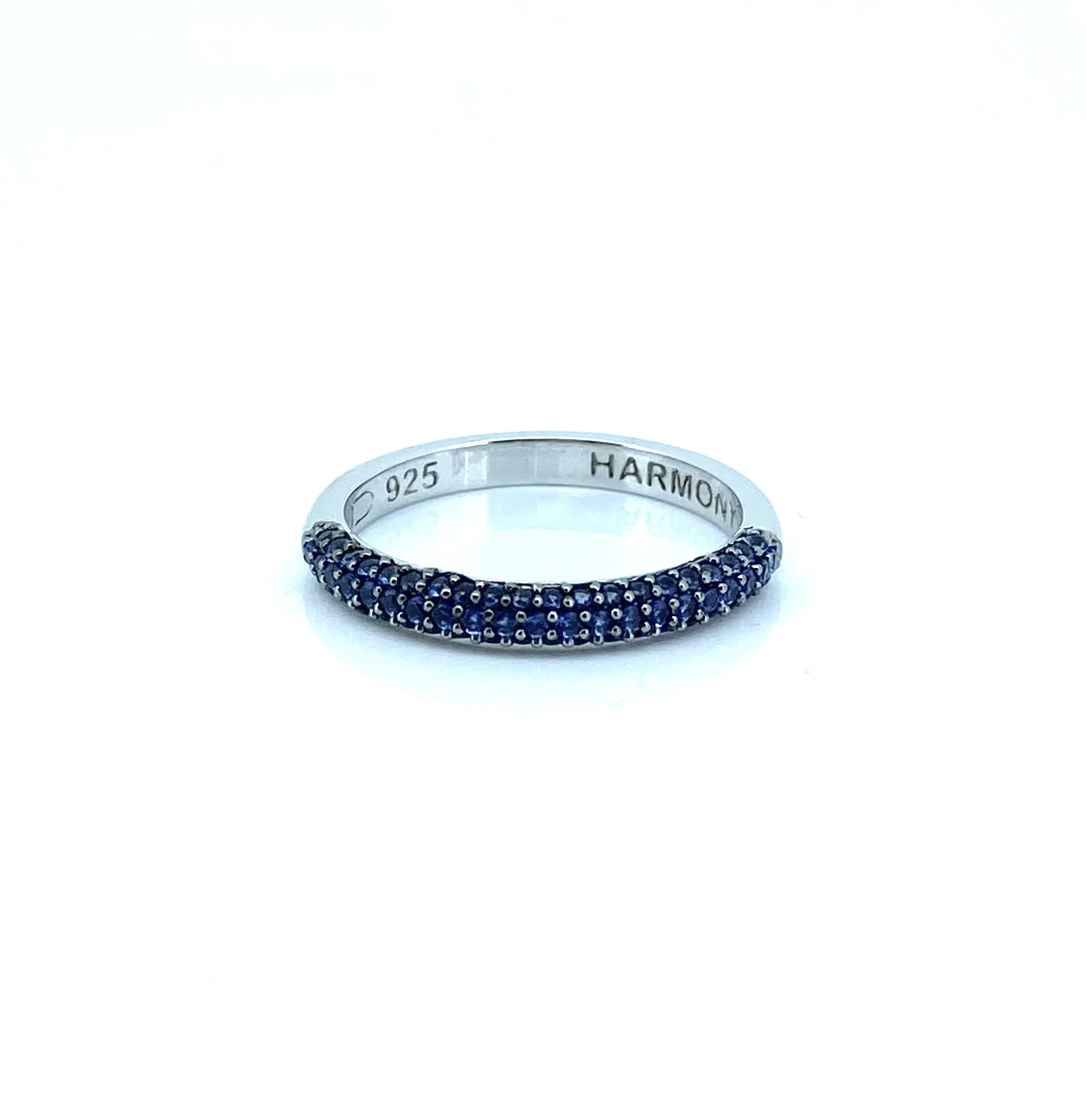 Bague pour femme en argent 925, zircons, septembre