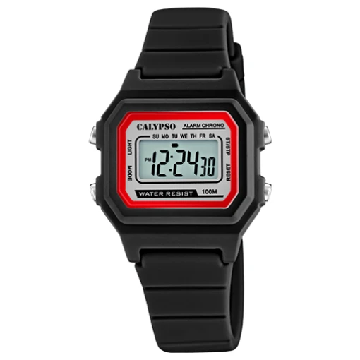 Montre pour enfant avec bracelet en silicone, 100M, lumière, alarme chrono, minuterie