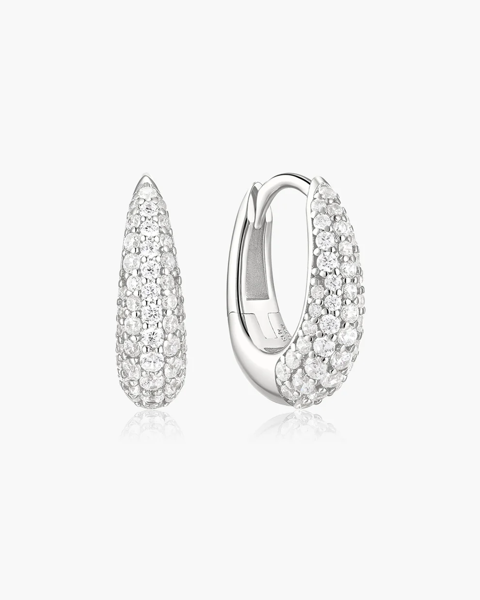Boucles d'oreilles pour femme en argent 925, cubic zirconium - E078-10H - Ania Haie