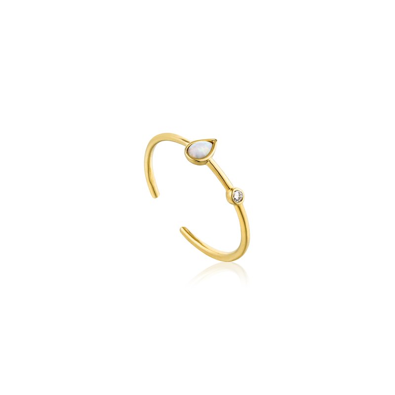 Bague argent 925 ouverte, 2 pierres