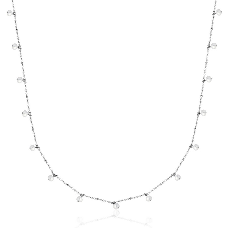Collier stainless, perles