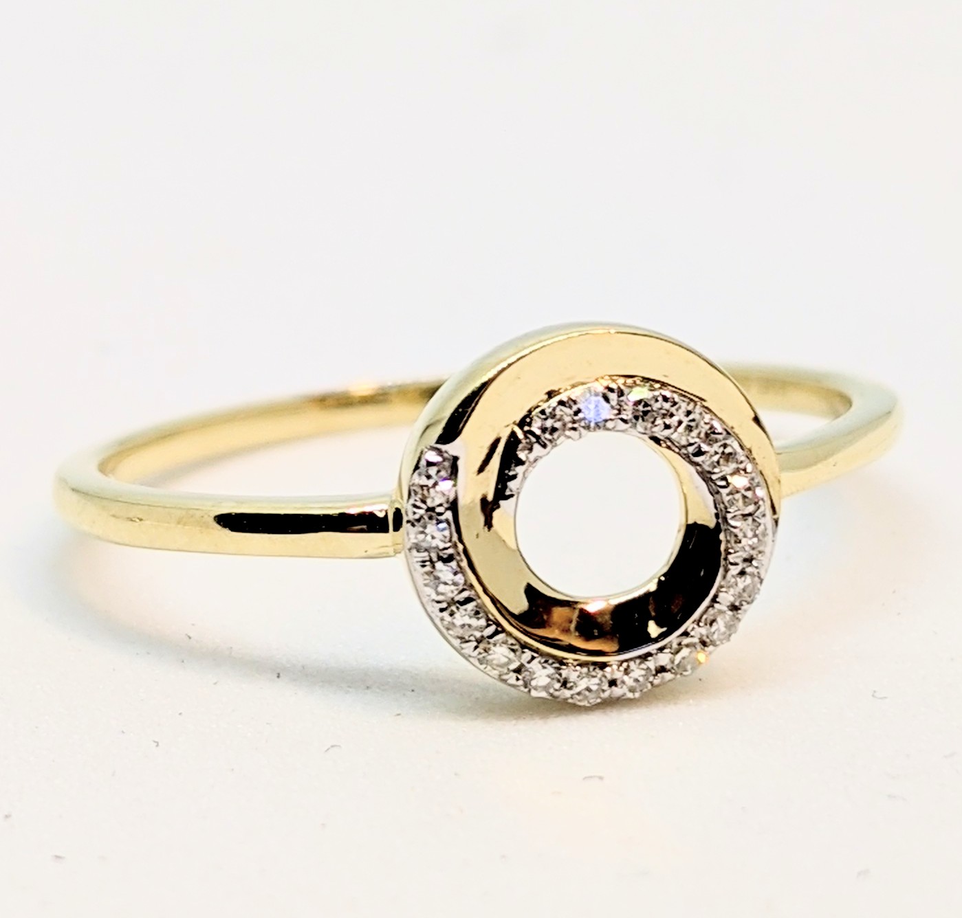 Bague or 10K, 5 points de diamants total