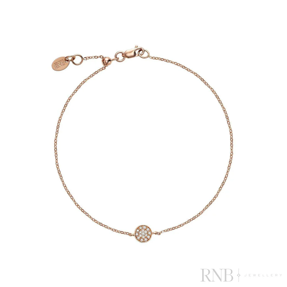 Bracelet pour femme en or 10k, 17 diamants I-1 GH pour 0.04 carat - 04-04R02R - RNB