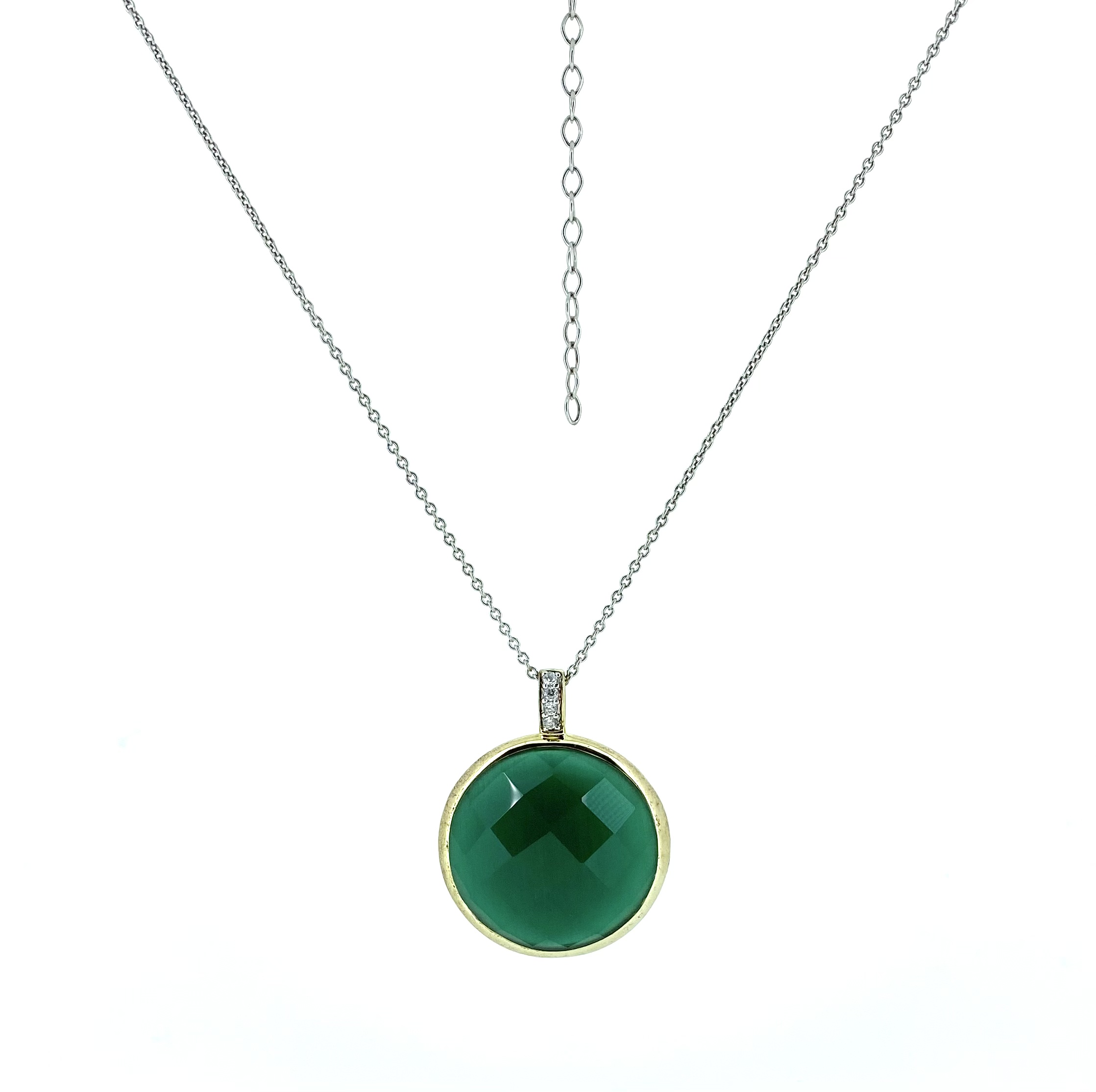 Pendentif pour femme en argent 925, zircons
