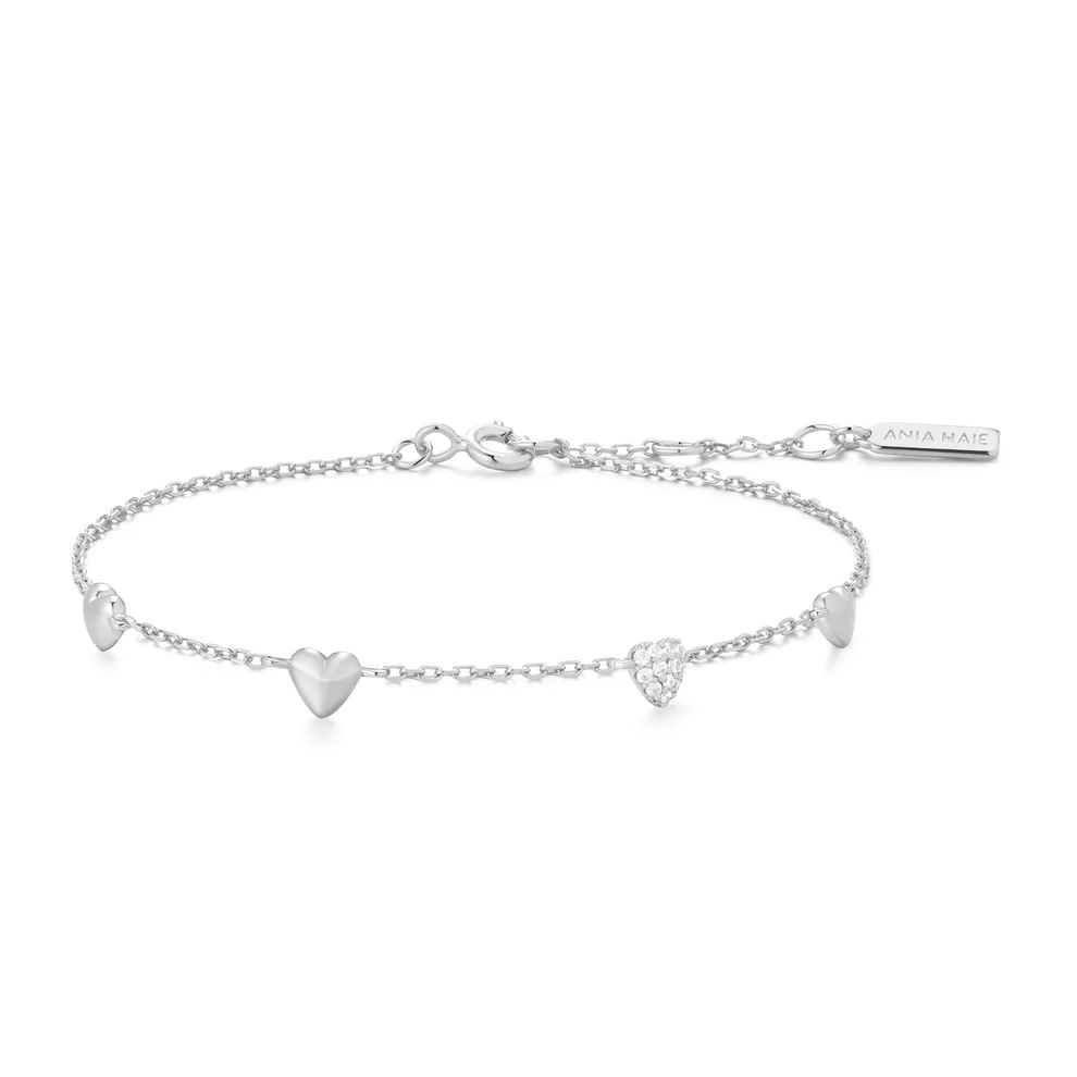 Bracelet pour femme en argent 925, cubic zirconium, coeurs - B074-06H - Ania Haie