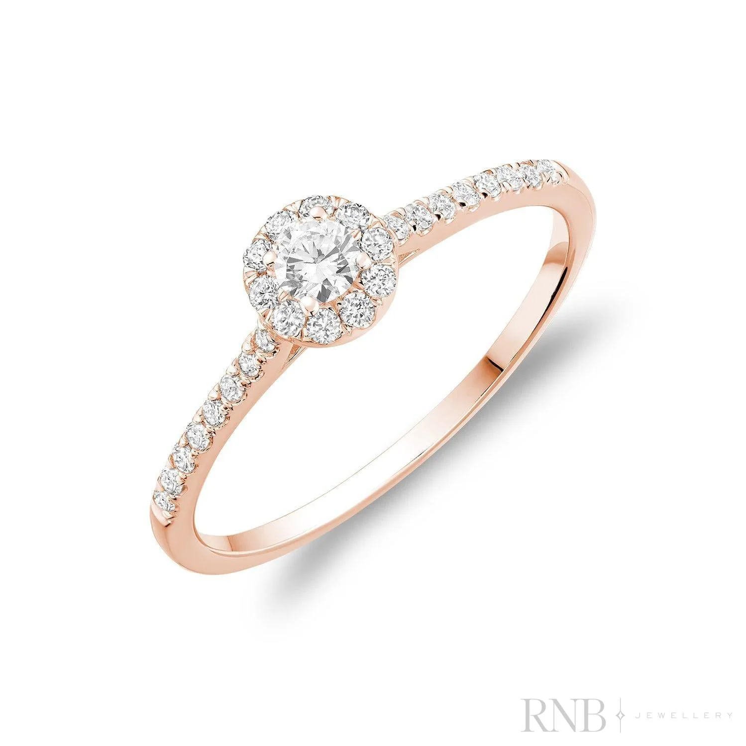 Bague pour femme en or 10k, 27 diamants I-1 HI pour 0.21 carat - 02-0410HR25R - RNB
