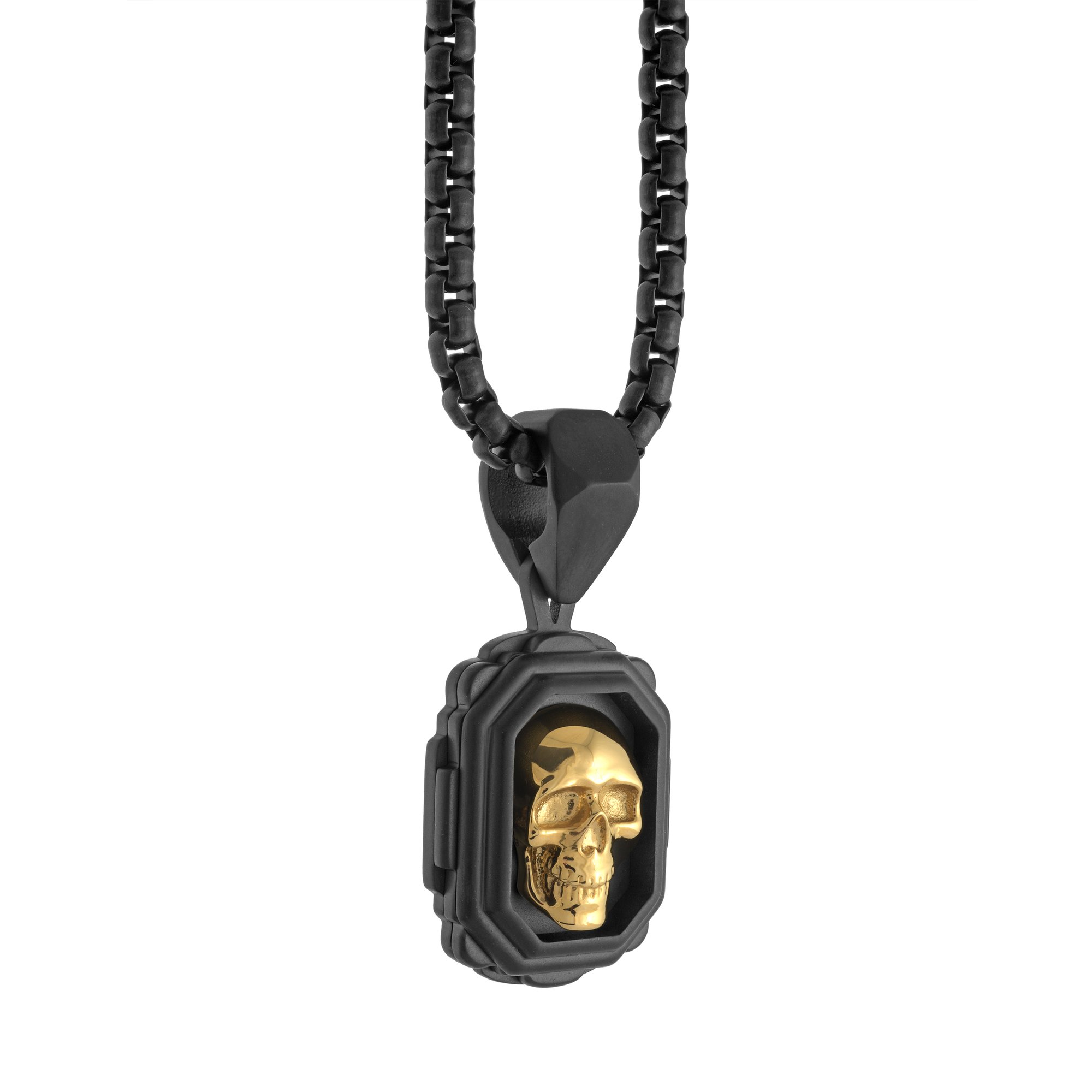 Pendentif pour homme en stainless, tête de mort