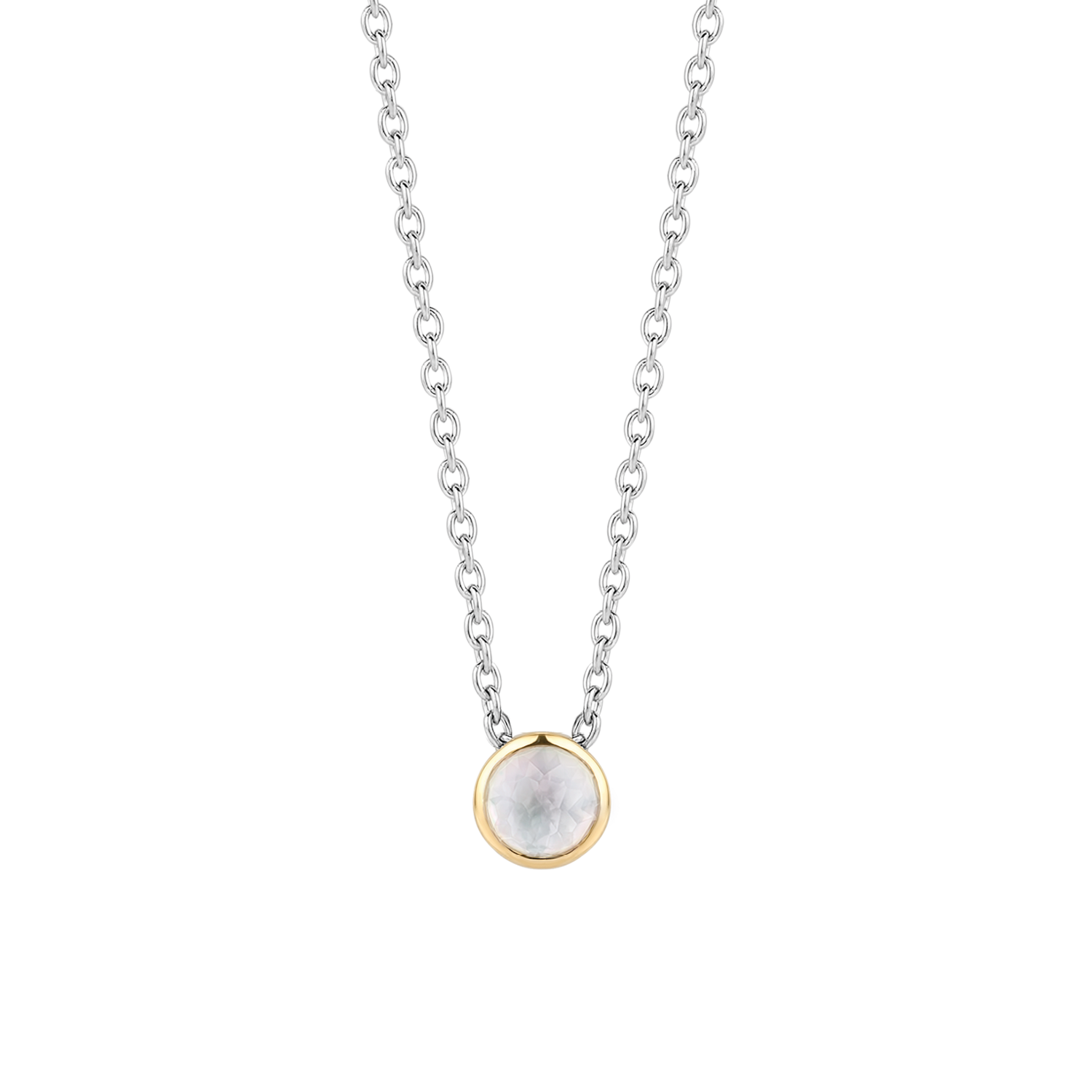 Pendentif argent 925, pierre blanche