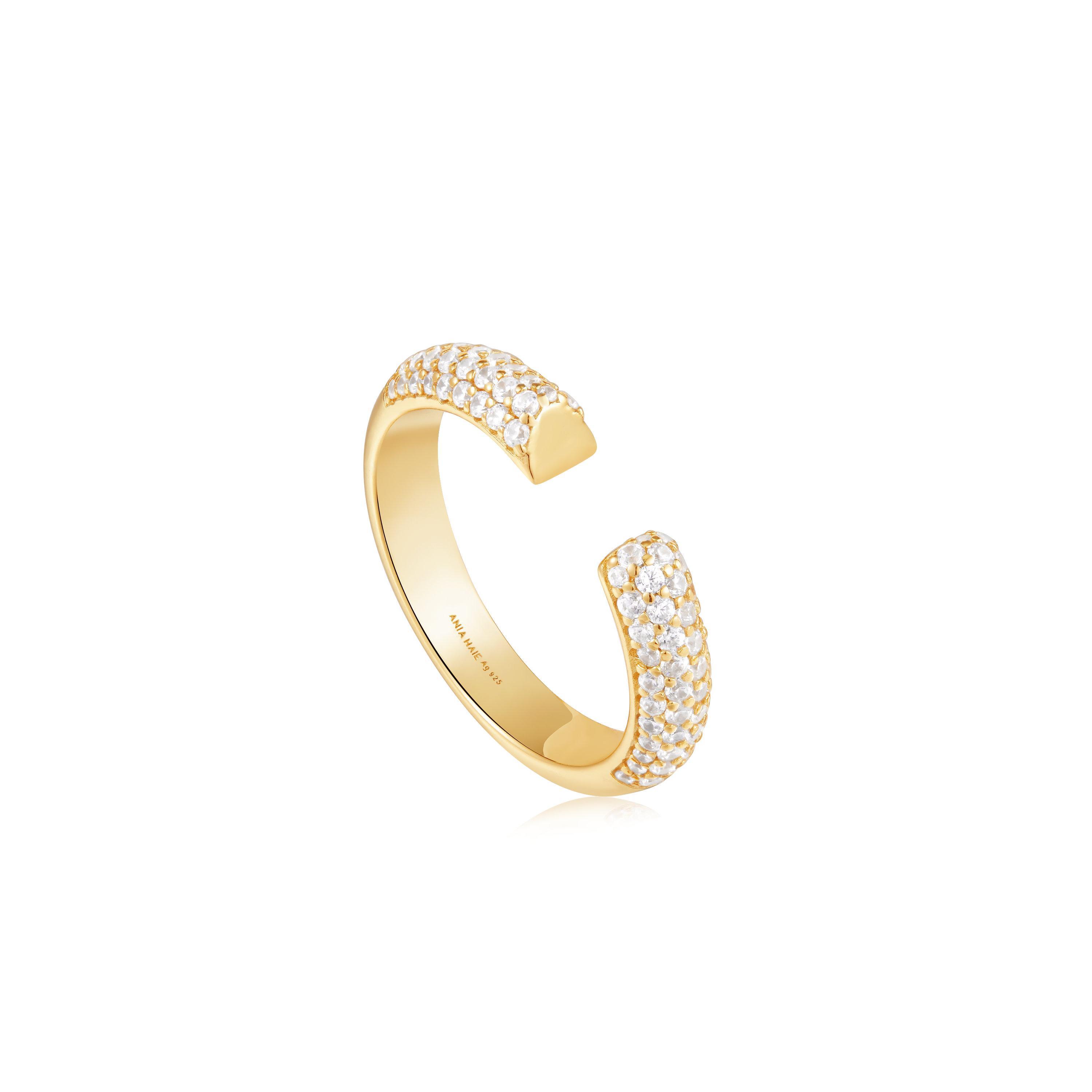 Bague pour femme en argent 925, cubic zirconium - R051-01G - Ania Haie