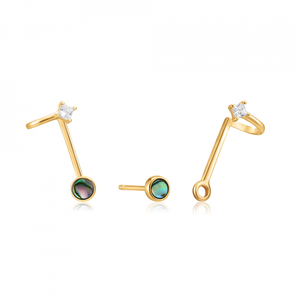 Boucles d'oreilles argent 925, 2 pierres