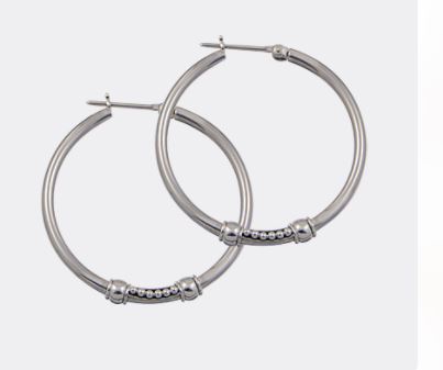 Boucles d'oreilles pour femme en argent 925, fourchette