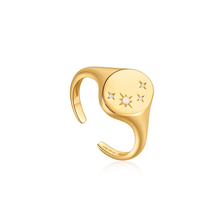 Bague ajustable pour femme en argent 925, étoiles