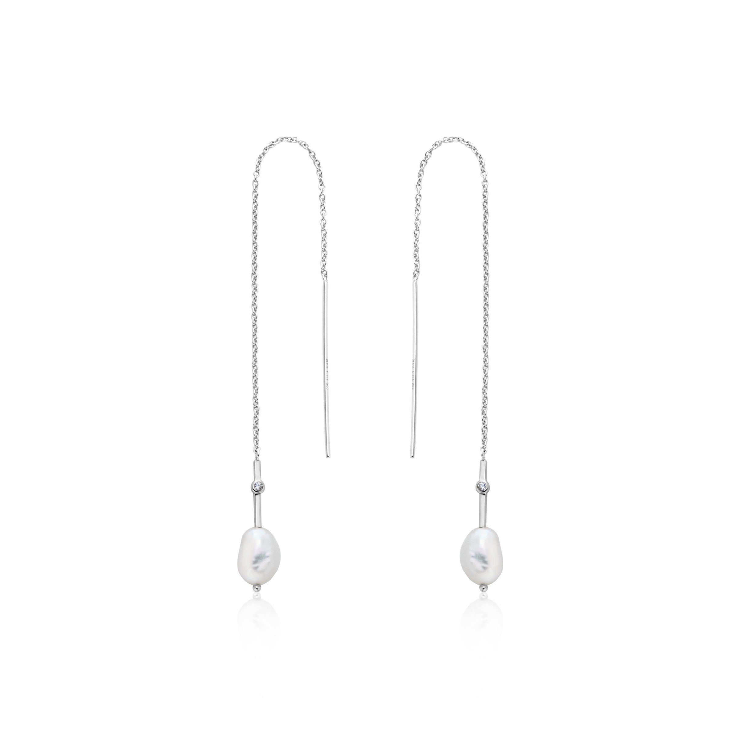 Boucles d'oreilles argent 925, chainette