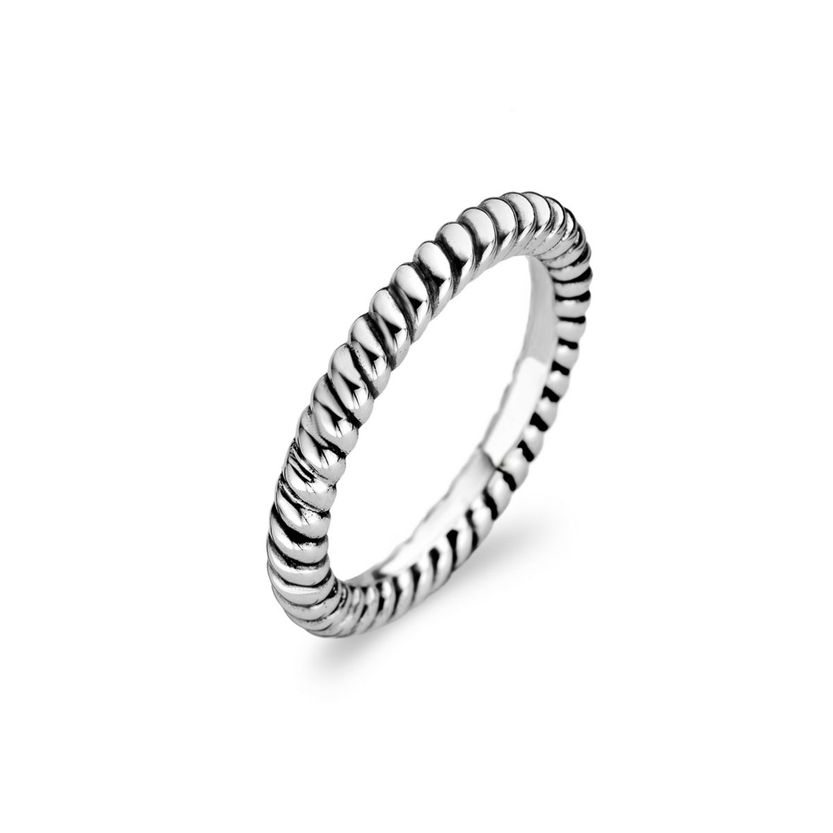 Bague argent, torsadé