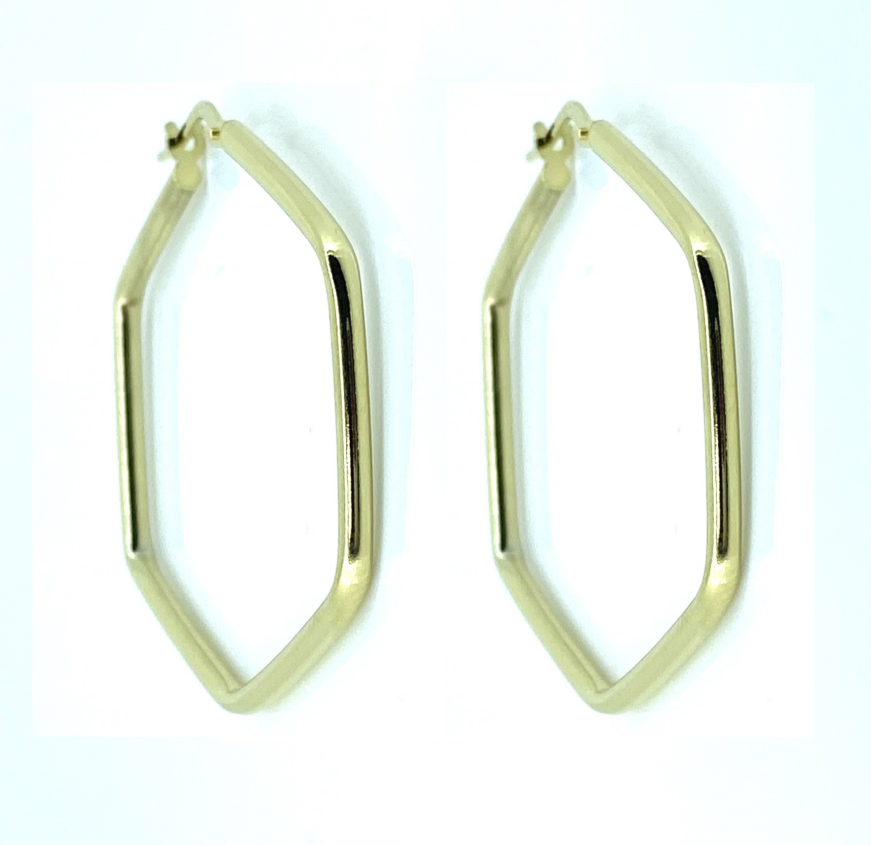 Boucles d'oreilles pour femme en argent 925, fourchette, 40mm