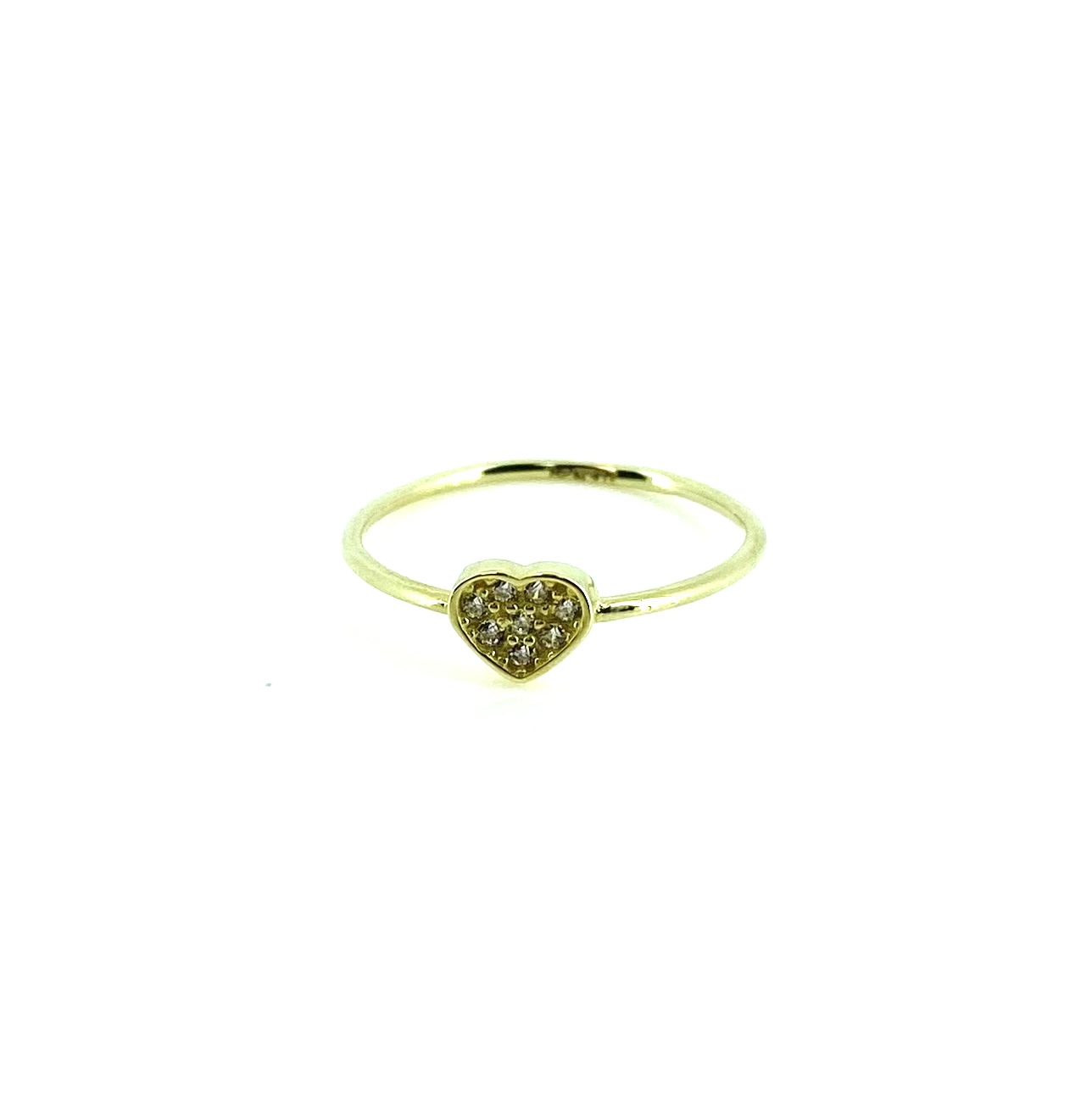 Bague pour femme en or 10k, cubic zirconium, coeur