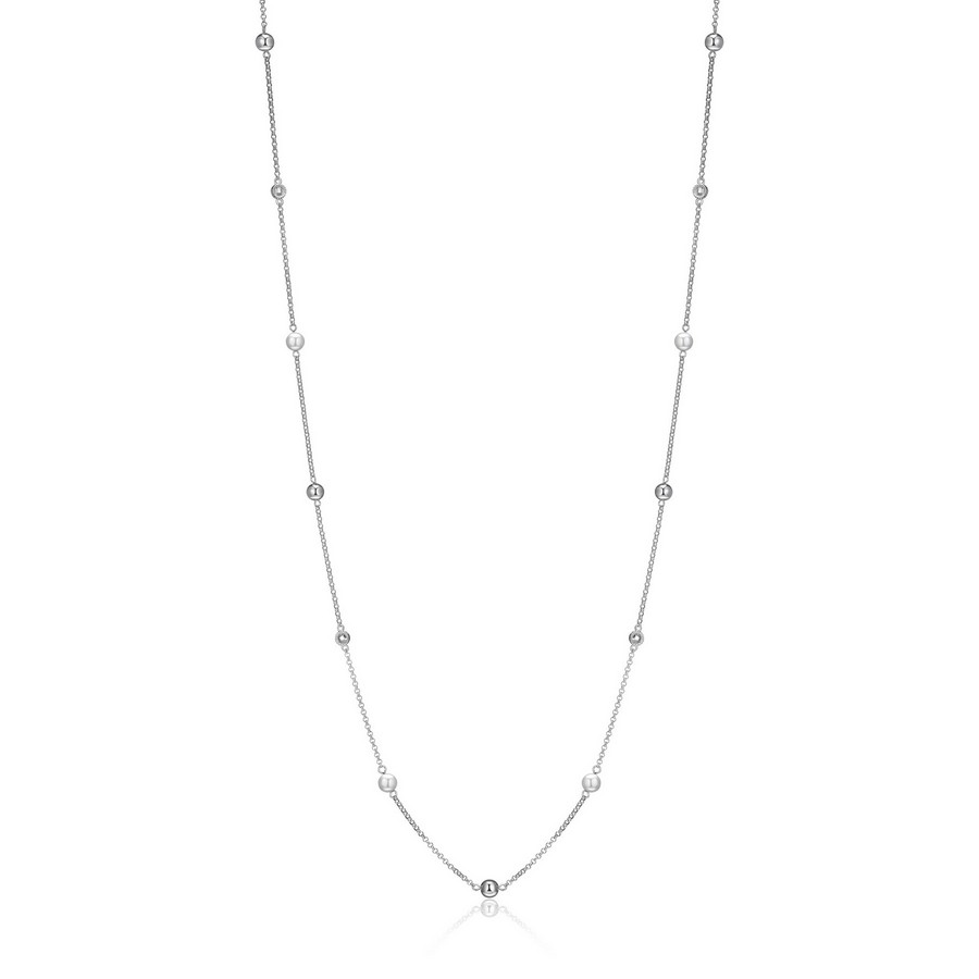Collier pour femme en argent 925, perles d'eau douce, zircons