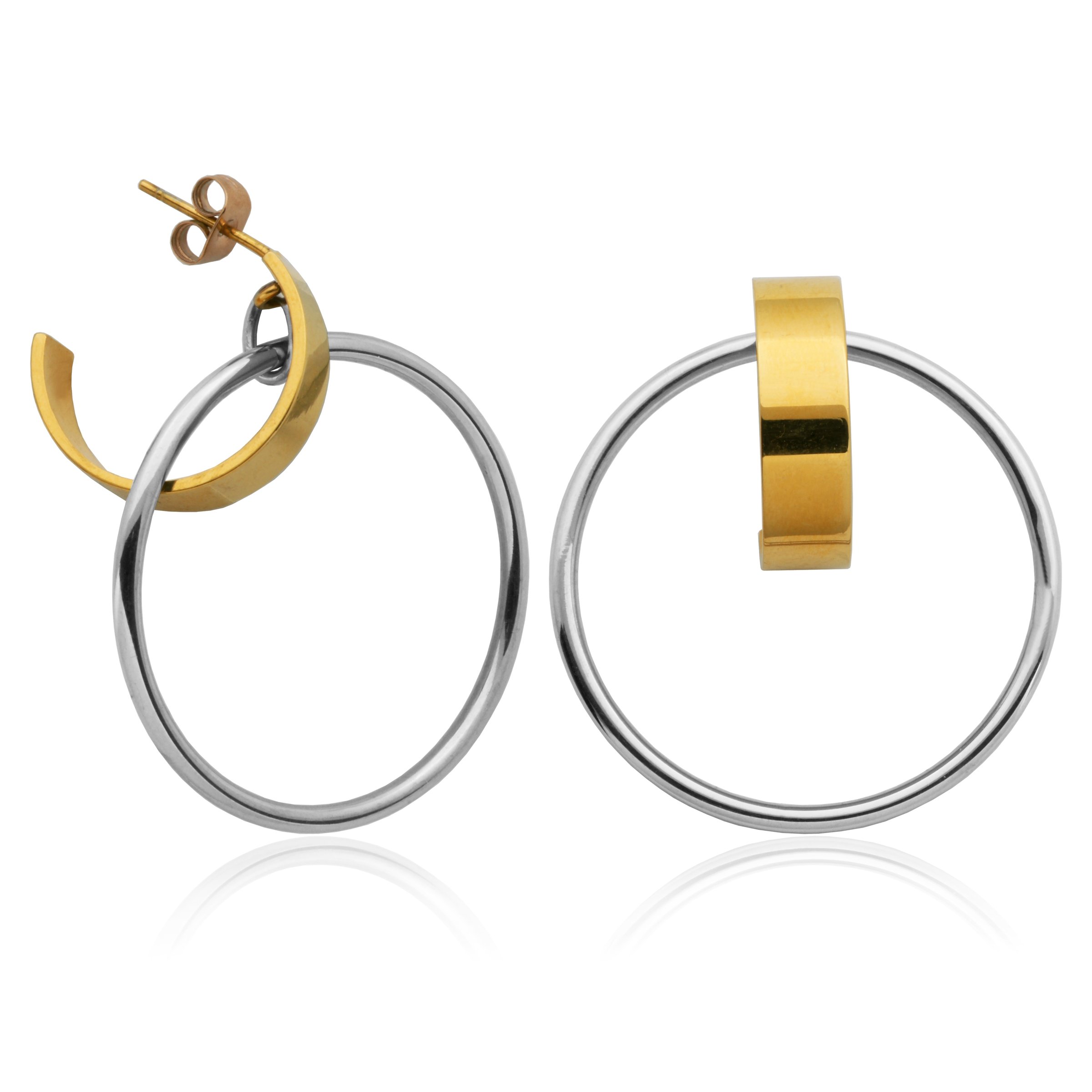 Boucles d'oreilles stainless, anneau