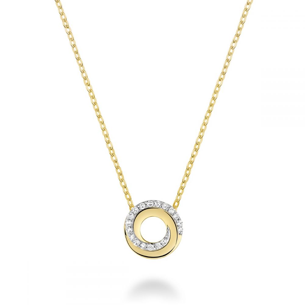 Pendentif or 10K, 18 diamants pour 5 points total