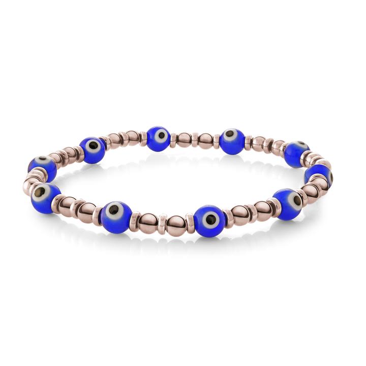Bracelet élastique pour femme en stainless, boules - BB-246 - Italgem