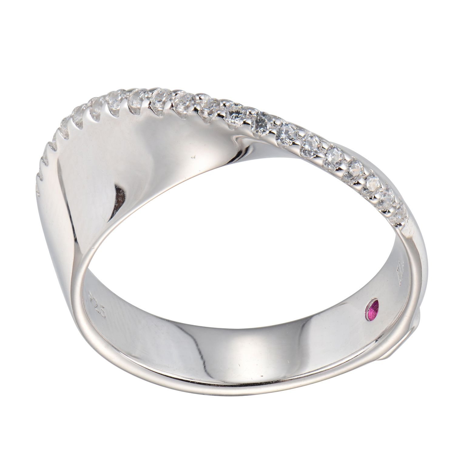 Bague argent 925, top twisté