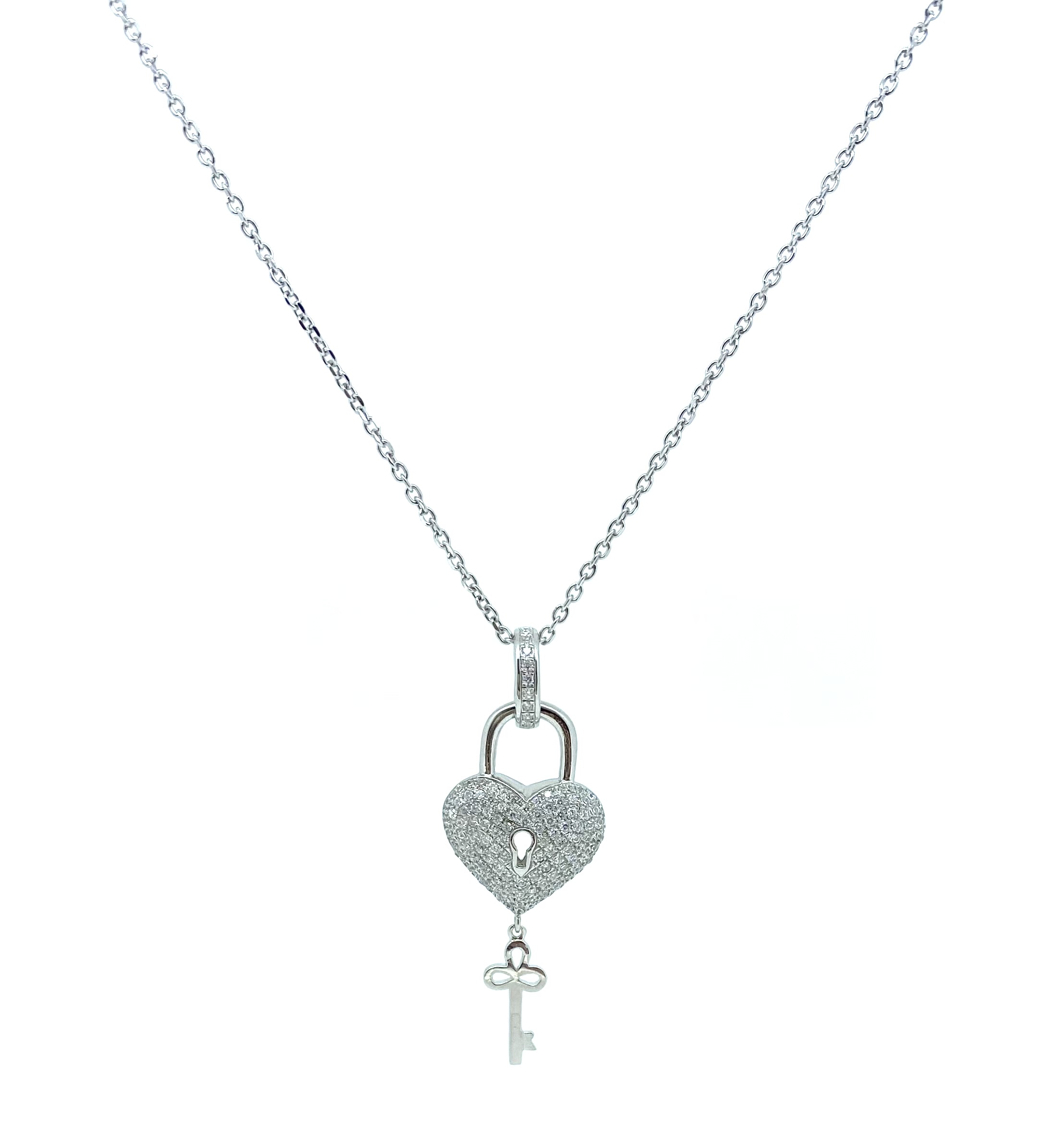 Pendentif pour femme en argent 925, cubic zirconium, coeur - PD428 - Divers