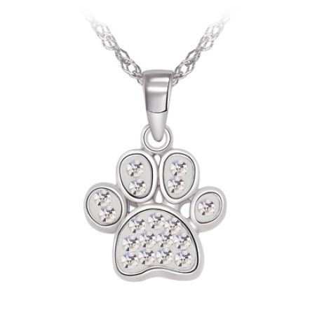 Pendantif argent 925, patte de chien