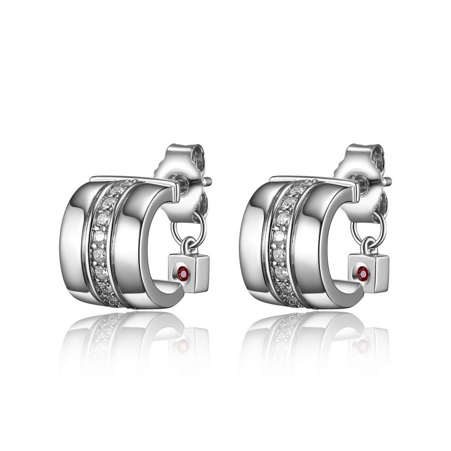 Boucle d'oreille argent 925 zircon 'stud'