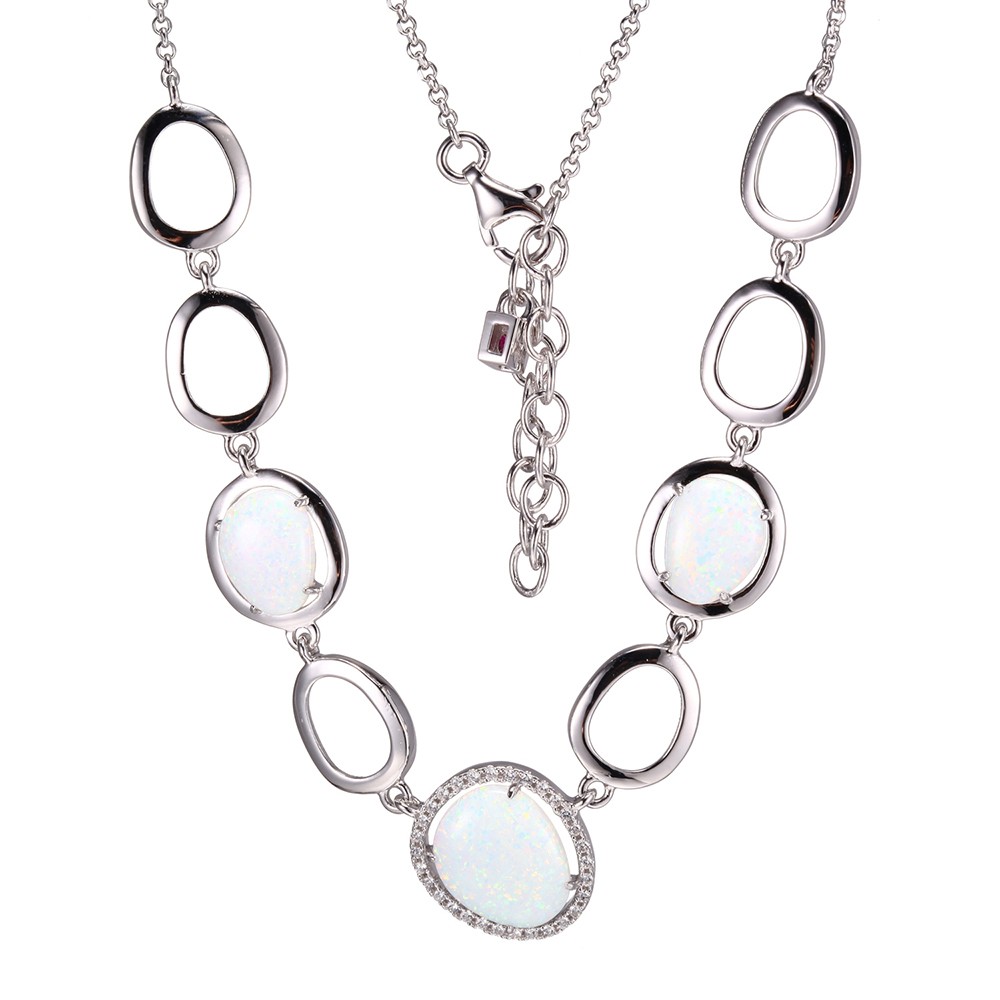 Pendantif argent 925, pierres blanches