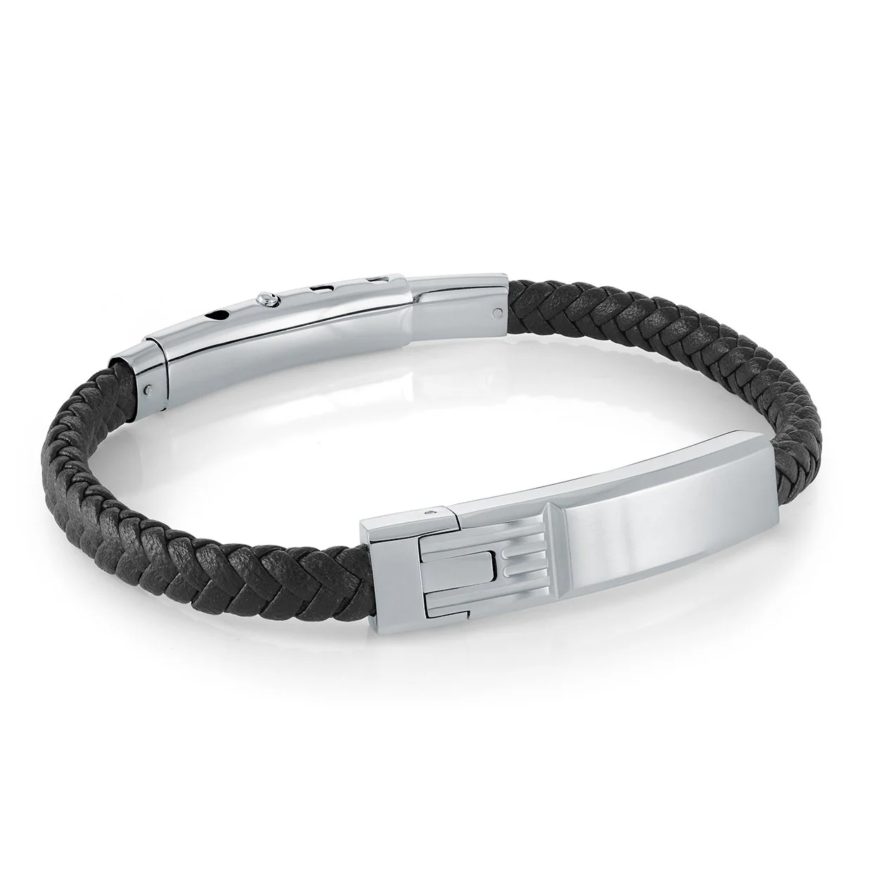 Bracelet pour homme en stainless et cuir - SLB597 - Italgem