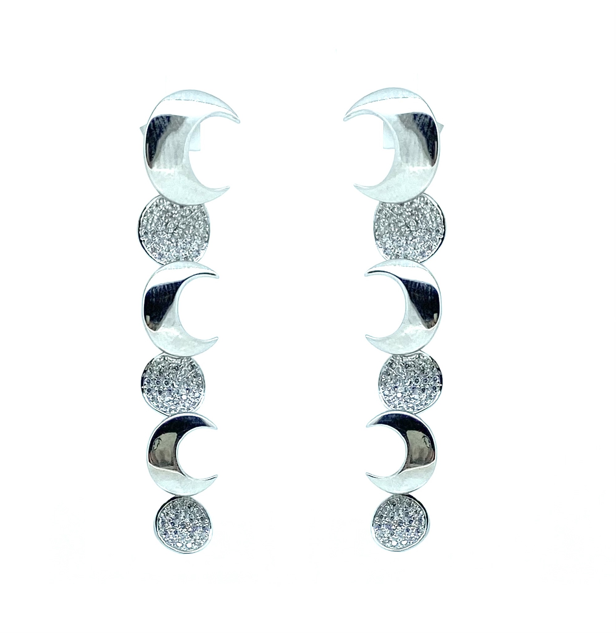 Boucles d'oreilles pour femme en argent 925, cubic zirconium - BO424 - Divers