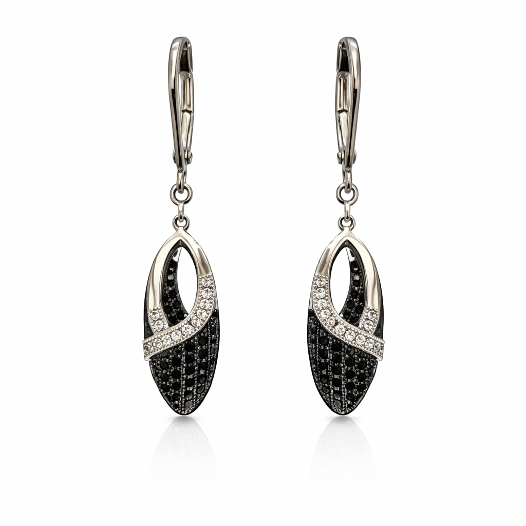 Boucles d'oreilles pour femme en argent 925, cubic zirconium - BO578 - Divers