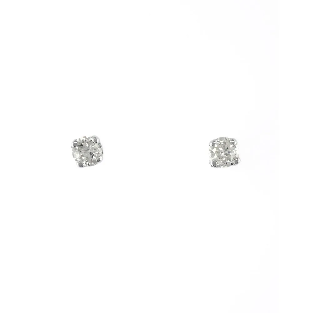 Boucles d'oreilles en or 14k, 2 diamants 2 diamants I pour 0.17 carat - BO515 - REC