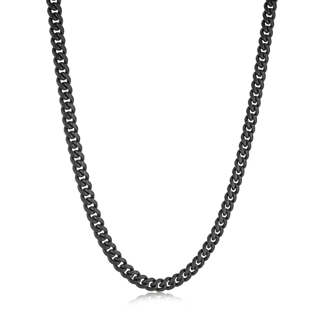 Chaine pour homme en stainless, cubic zirconium, gourmette 6mm - SBN52-22 - Italgem