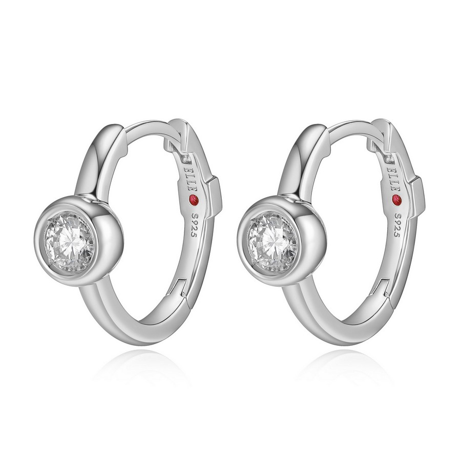 Boucles d'oreilles pour femme en argent 925, zircons