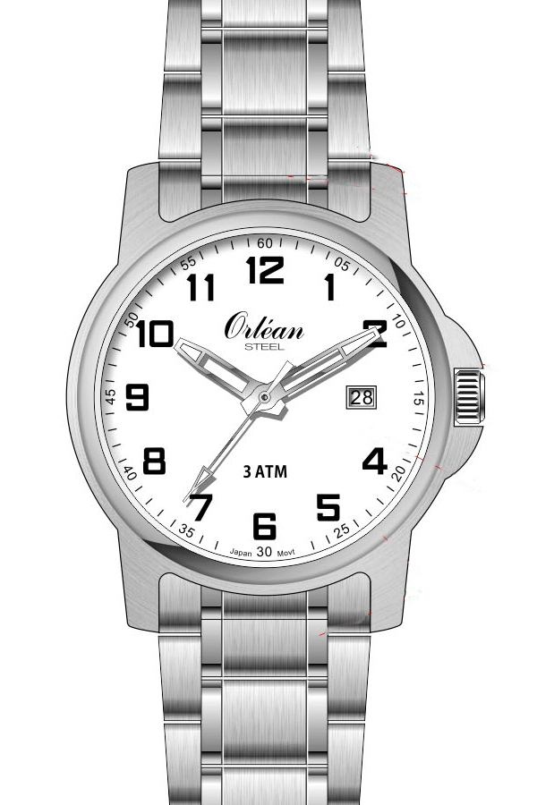 Montre pour homme em stainless, 3ATM