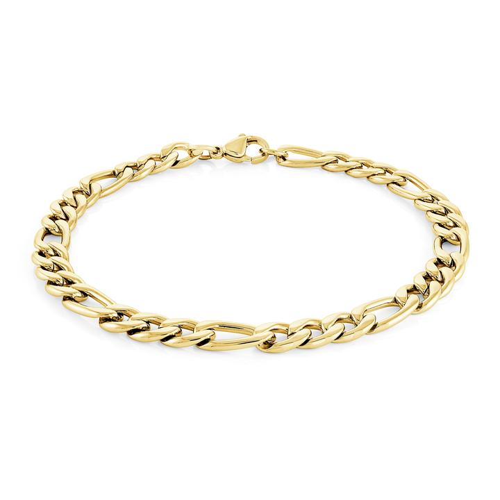Bracelet pour homme en stainless, figaro, 6mm