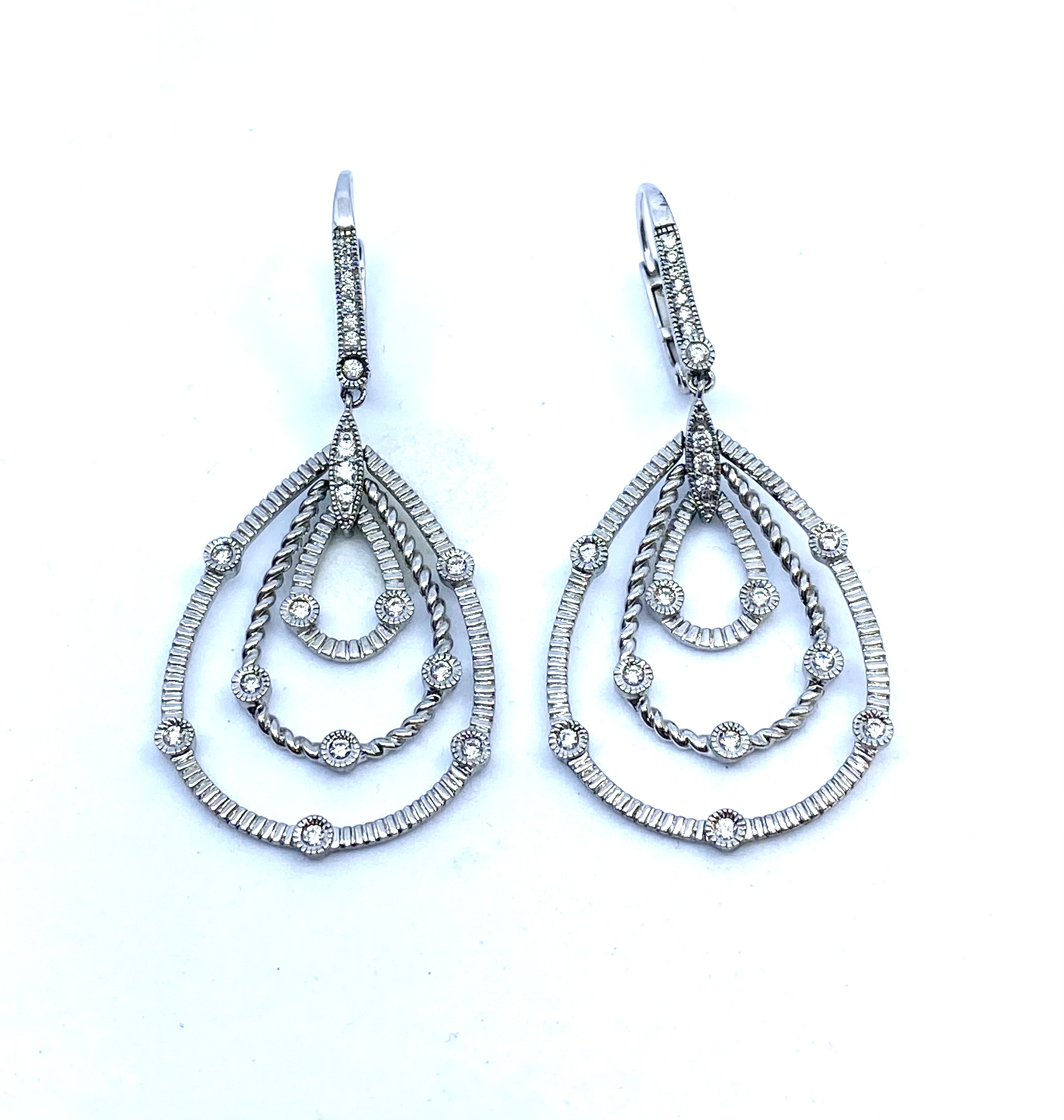 Boucles d'oreilles pour femme en argent 925, zircons