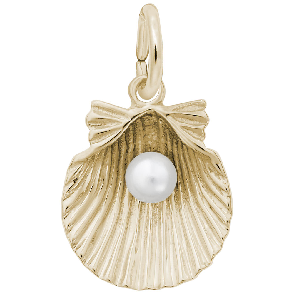 Pendentif en argent 925, coquillage avec perle - 10-0508-000-GP - Rembrandt Charms