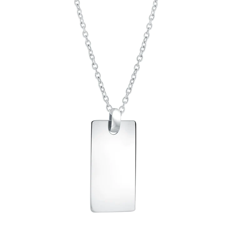 Pendentif en stainless, plaque - SWP41 - Italgem