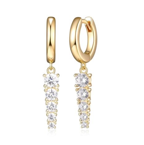 Boucles d'oreilles pour femme en argent 925, zircons