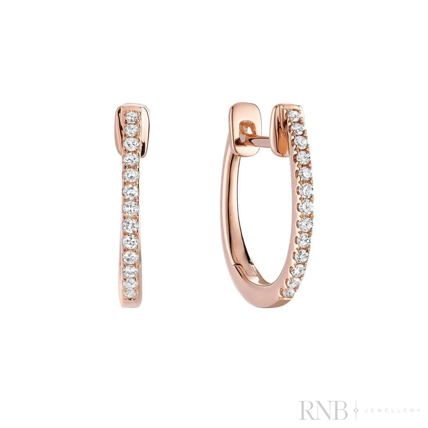 Boucles d'oreilles pour femme en or 10k, 26 diamants I-1 HI pour 0.11 carat - 13-040081 - RNB
