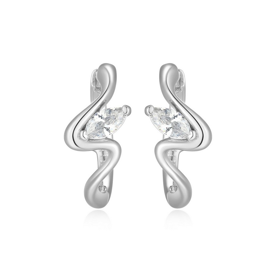 Boucles d'oreilles pour femme en argent 925, cubic zirconium - R2LCWD009N - ELLE
