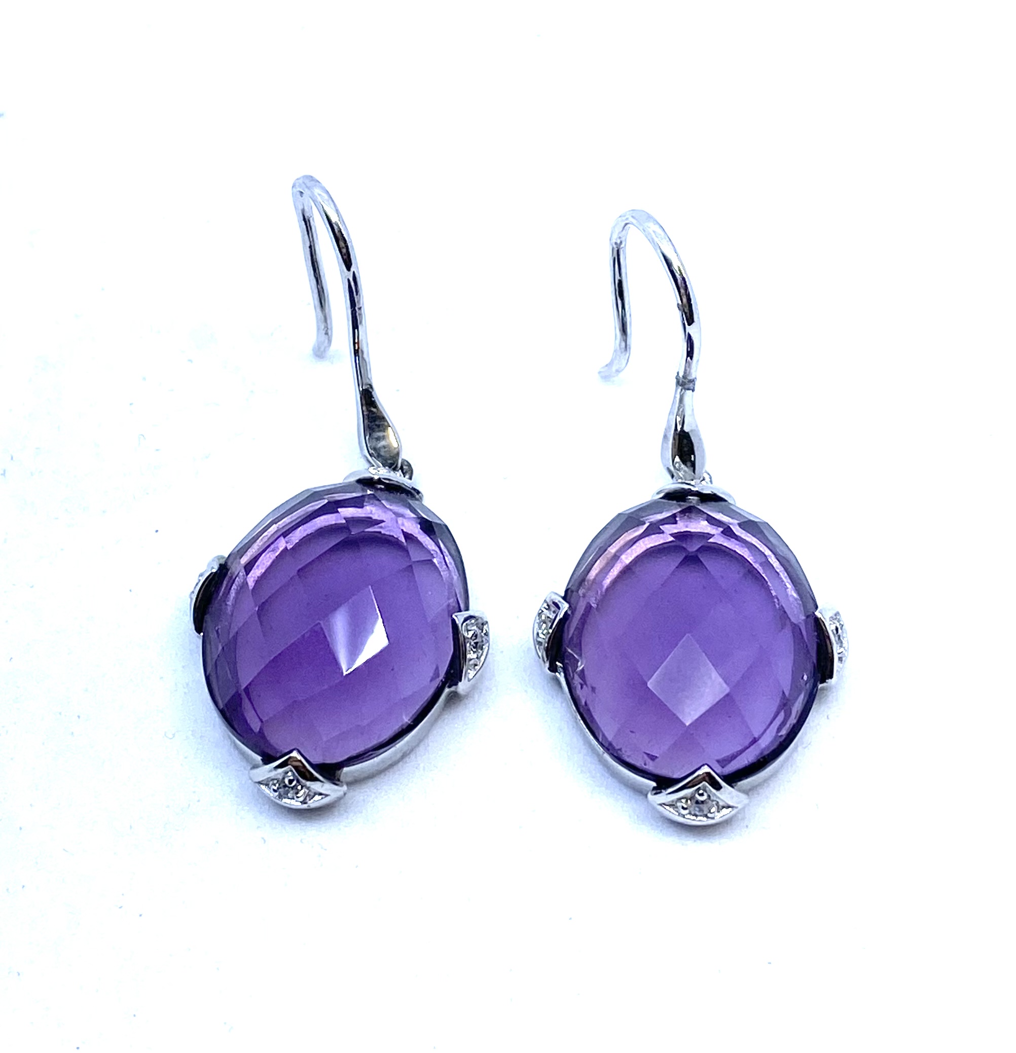 Boucles d'oreilles pour femme en argent 925, zircons