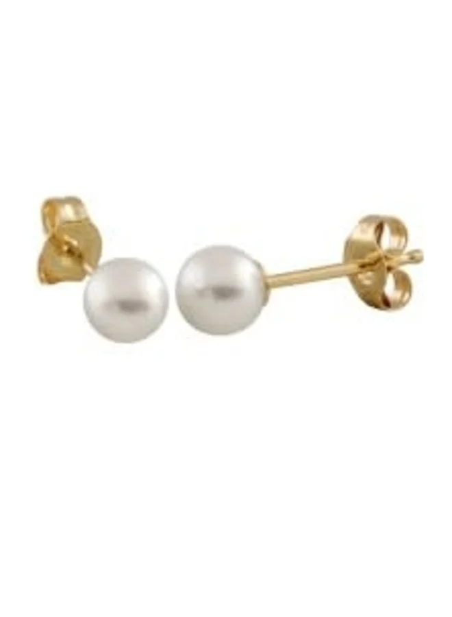 Boucles d'oreilles vissées pour femme en or 10k, perle d'eau douce - EY-J39-030P - C.B.E