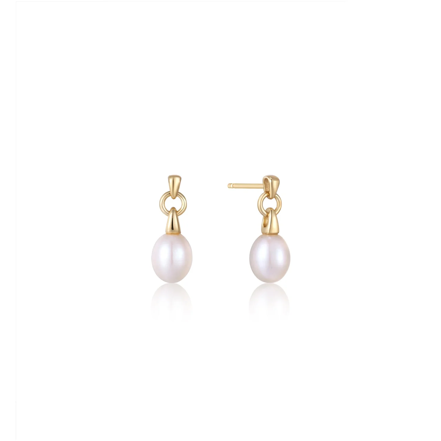 Boucles d'oreilles pour femme en argent 925, perles - E043-02G - Ania Haie