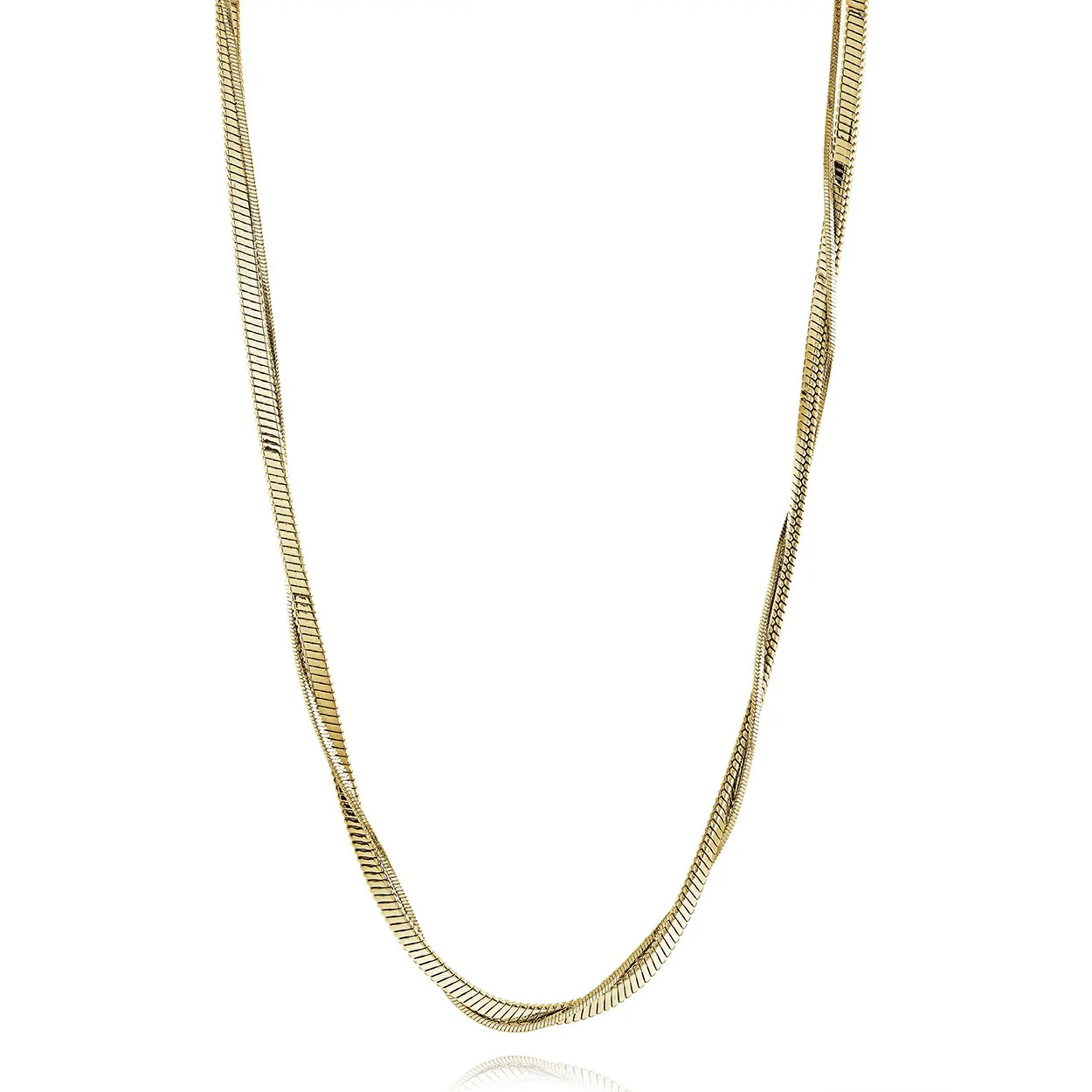 Collier double pour femme en stainless - SWN112-GO - Italgem