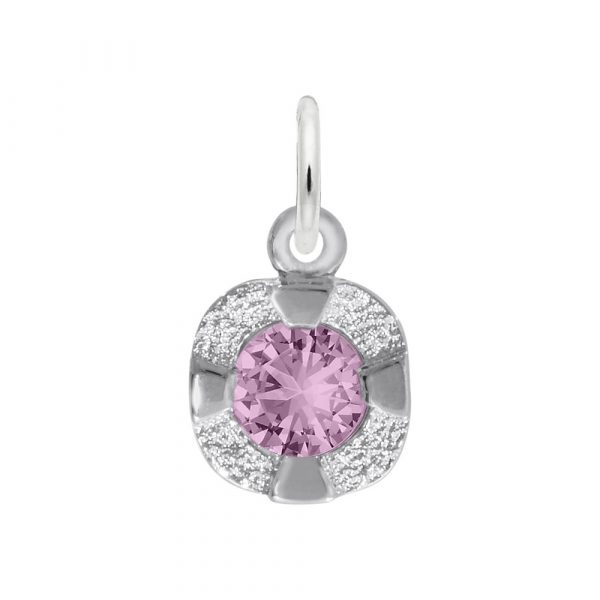 Pendentif en argent 925, pierre de naissance