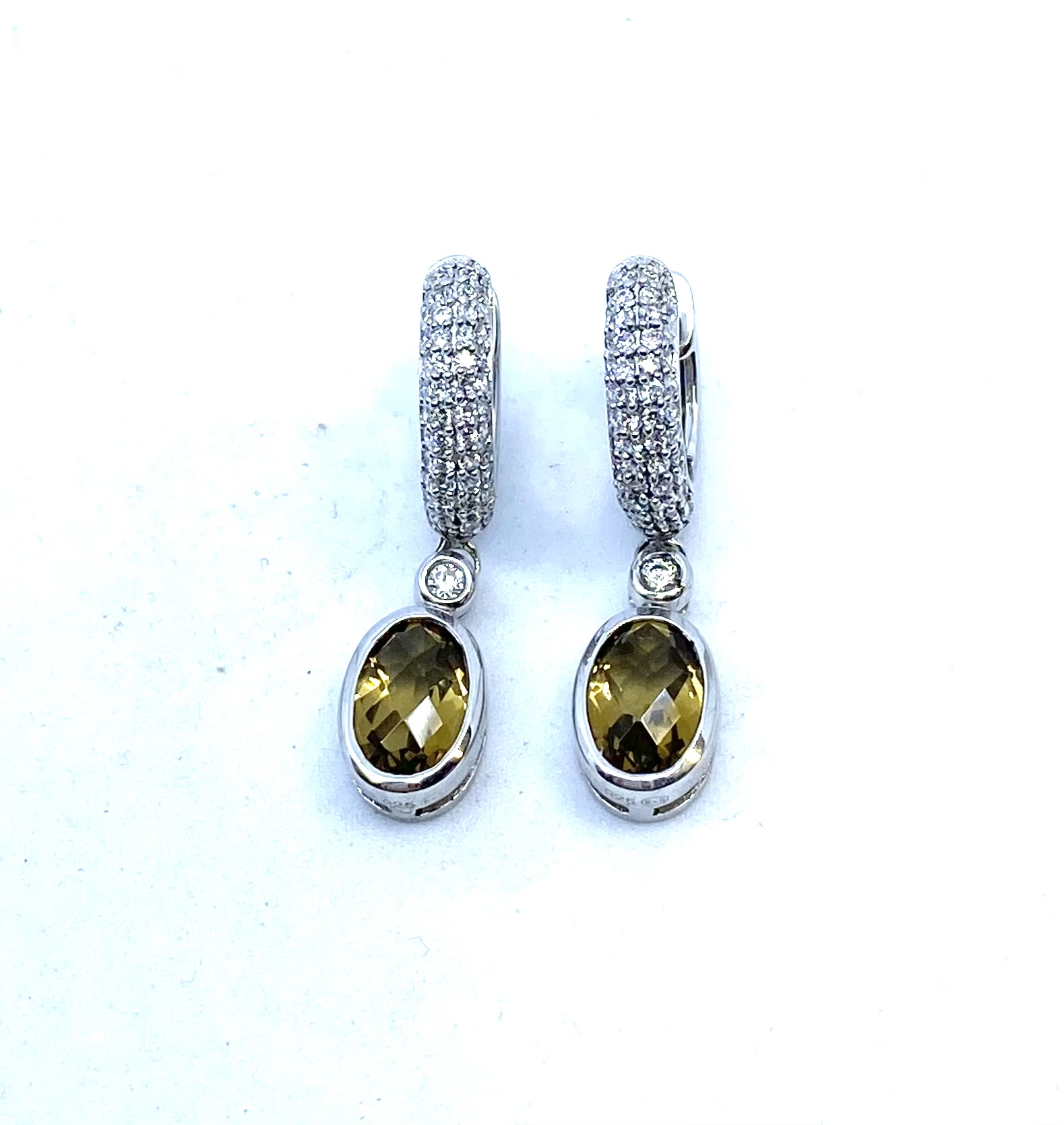 Boucles d'oreilles pour femme en argent 925, zircons