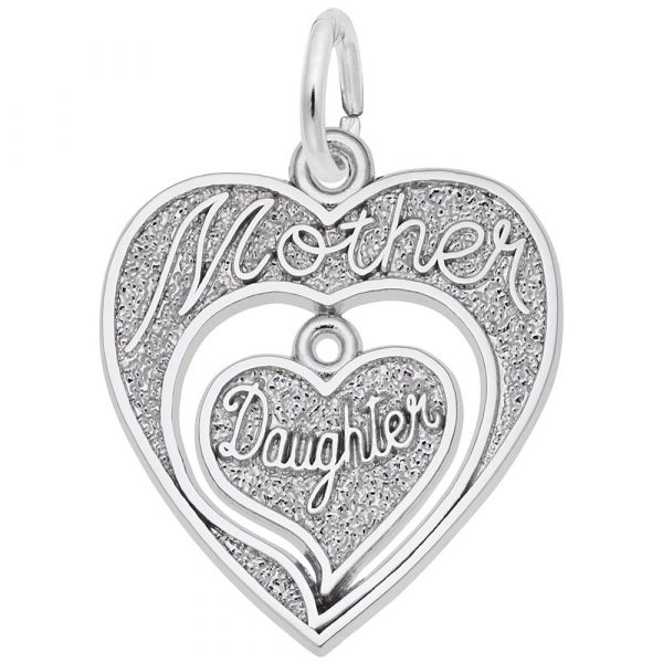Pendentif en argent 925, mère/fille